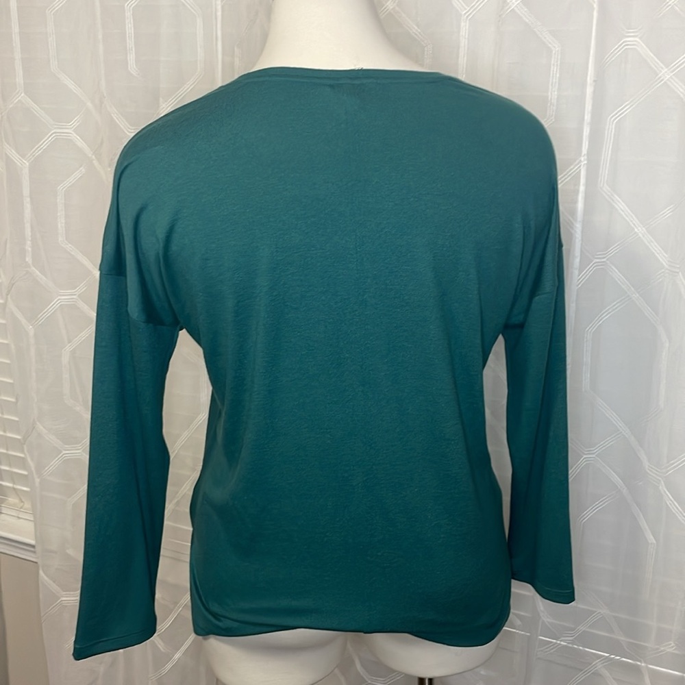 Banana Republic Top Womens XL Green Long‎ Sleeve Lounge Basic Layer Minimal - Picture 2 of 9